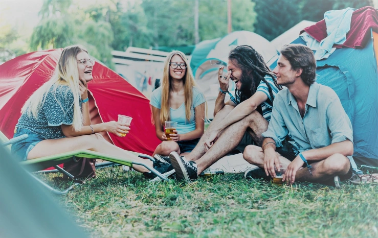 Chillen aufm Zeltplatz beim Festival