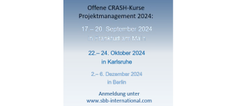 Organisateur de 5 Tages CRASH-Kurs Projektmanagement 02.-06.12.24 in Berlin