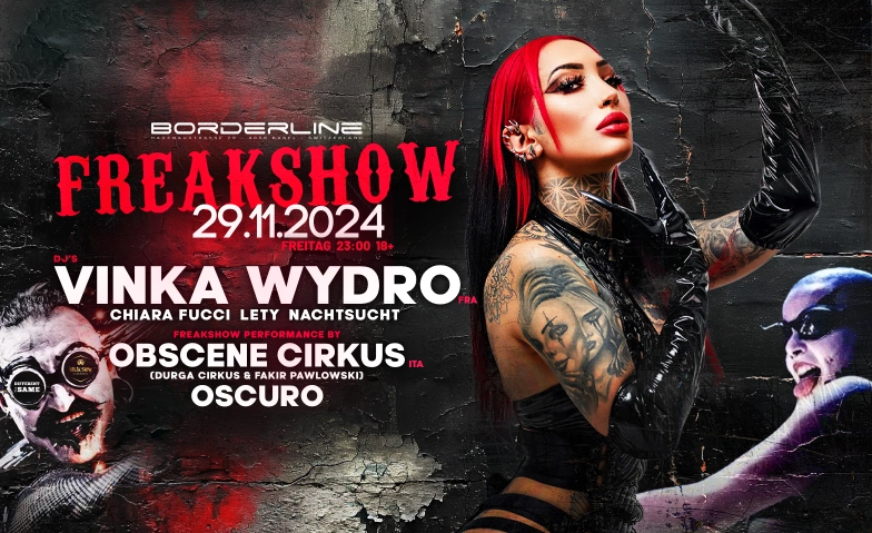 FREAKSHOW w/ Vinka Wydro Stahlwerk, Hagenaustrasse 29, 4056 Bâle Billets