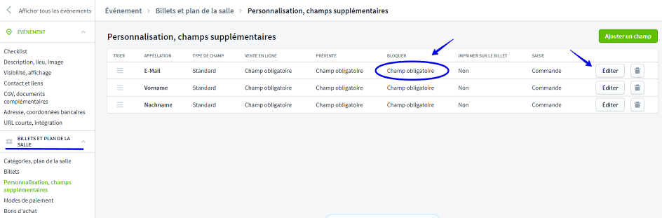 Bloquer une grande quantité de billets V