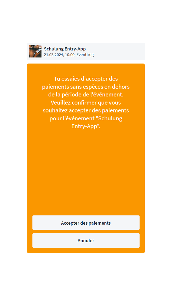 cashless dehors de la période