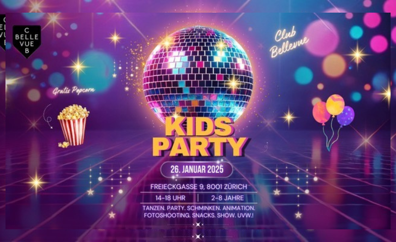 Event-Image for 'KIDS PARTY - @ CLUB BELLEVUE ( STRENG LIMITIERTE PLÄTZE)'