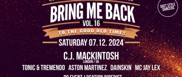 Event-Image for 'Bring me Back Vol.16 w/ C.J. Mackintosh'