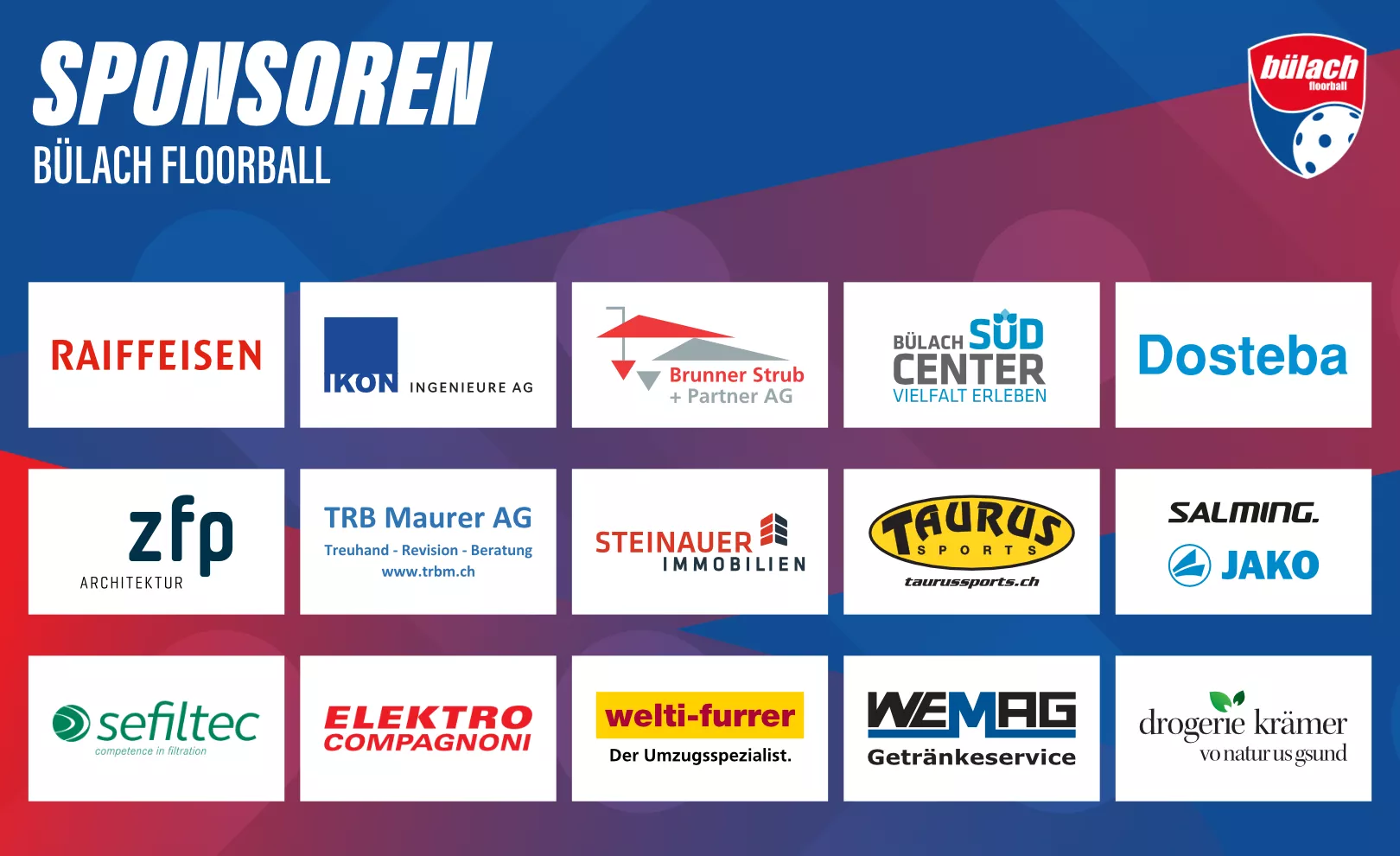 Sponsoring logo of Herren 1. Liga: Bülach Floorball vs. Glattal Falcons event