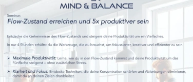 Event-Image for 'Seminar: Flow-Zustand erreichen und 5x produktiver sein'