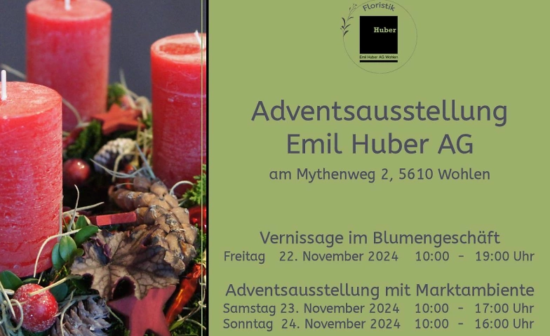 Adventsausstellung Emil Huber AG ${singleEventLocation} Billets