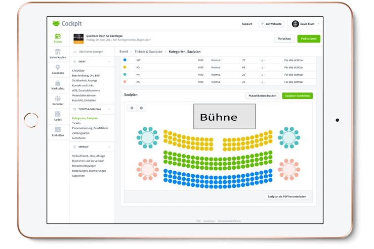 LP Xing ticketing saalplan