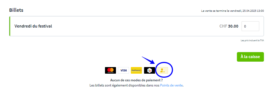 paiement d'avance