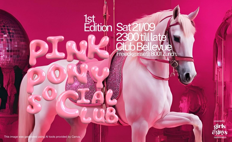 PINK PONY SOCIAL CLUB, 1ST EDITION! Club Bellevue, Freieckgasse 9, 8001 Zurich Billets