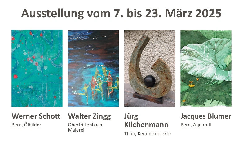 Event-Image for 'Ausstellung W. Schott, W. Zingg, J. Kilchenman, J. Blumer'