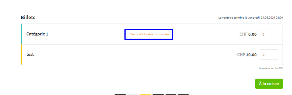 Pourquoi ne puis je pas ajouter certains billets au panier