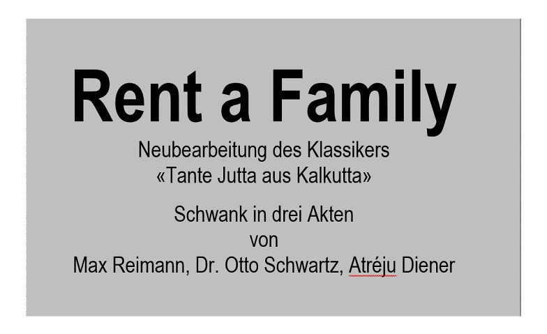 Theaterdinner  - &quot;Rent a Family&quot; ${singleEventLocation} Tickets