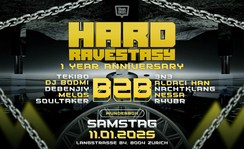 RAVESTASY - B2B EDITION / 1 YEAR ANNIVERSARY @ WUNDERBOX Wunderbox, Langstrasse 84, 8004 Zürich Tickets