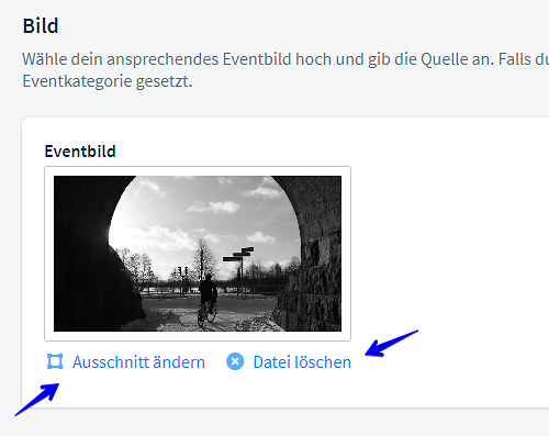 Wie erfasse ich ein Bild für meinen Event 7